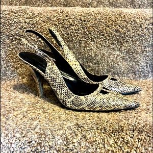 Enzo Angiolini snakeskin sling back pumps - Womens size 8.5